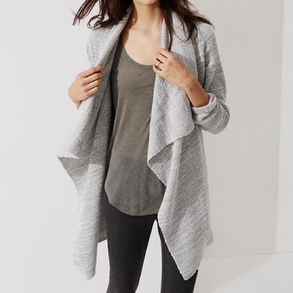 Lou & Grey Sweaters - Lou & Grey Boucle Draped Long Cardigan